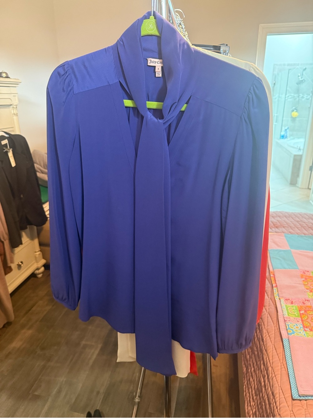 Juicy Couture purple Tie-Neck Blouse